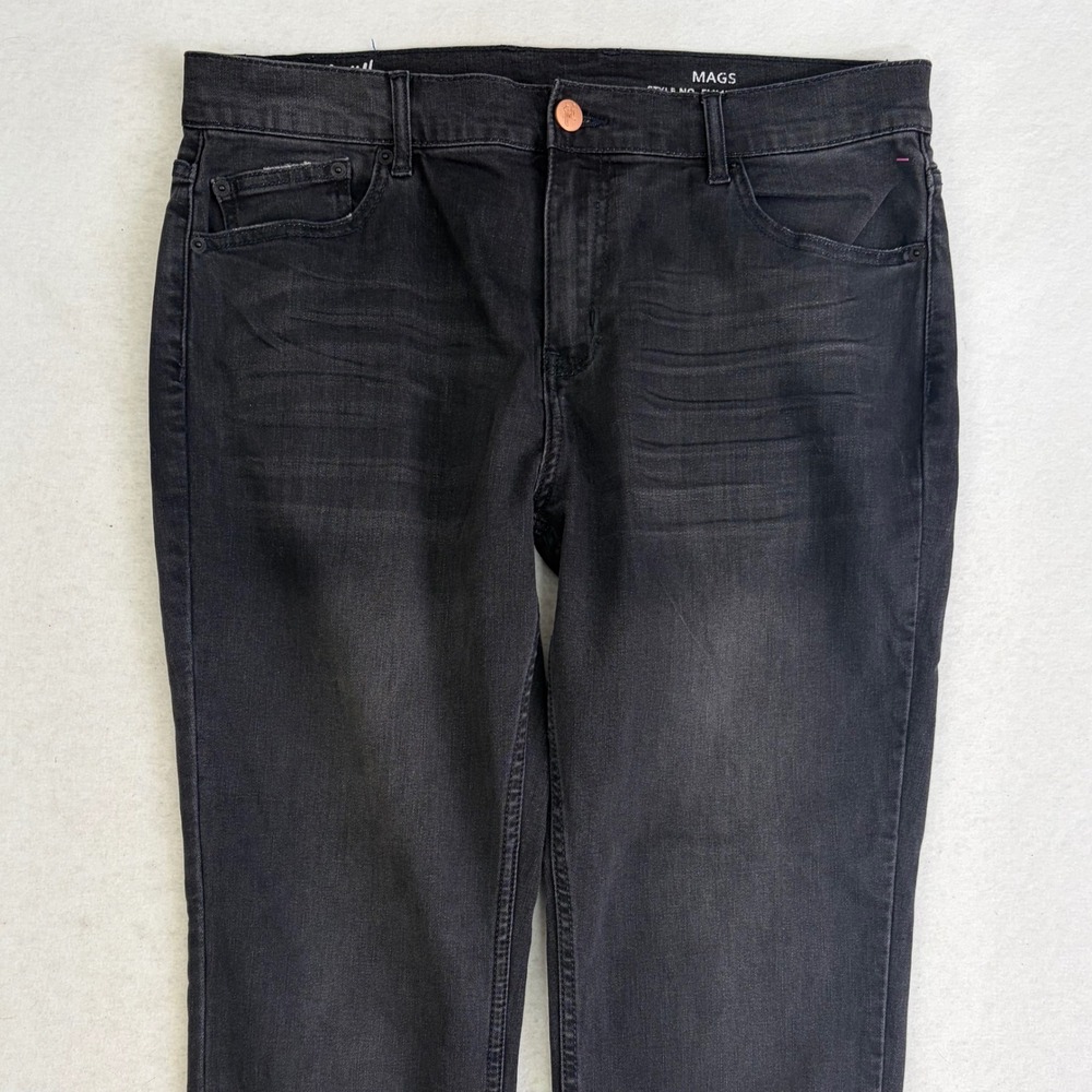 Mugsy Jeans Mags Jeans Mens 35x30 Black Stretch Straight Denim FLX4NKG